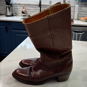 Frye Brown Leather Campus Boots - 9.5 D